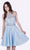 Poly USA - 8038 Beaded Illusion Halter A-Line Cocktail Dress