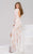 47714 Long Sleeve V-neck Lace Dress