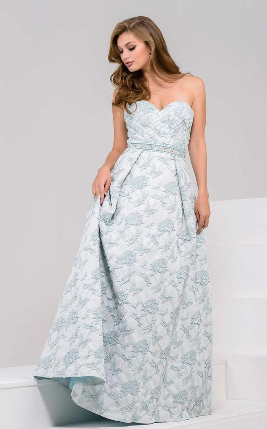 47747 Strapless Pleated Skirt Ballgown
