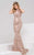 47962 Fully Sequined Open Back Evening Dress