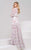 48387 Long-Sleeved Floral Lace Evening Gown