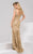 48944 Plunging V-Neck Rich Lace Evening Gown