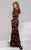 49531 Floral Bateau Neck Sheath Dress