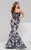 49655 Embellished Printed Mermaid Dress