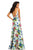 Johnathan Kayne - 8041 Sleeveless Floral Print A-line Gown in Multi-Color