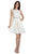 Poly USA - 8042 Sleeveless Bateau Jacquard A-line Dress in White
