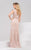 49978 Asymmetrical Neckline Evening Gown