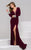 50079 Beaded V-neck Sheath Dress