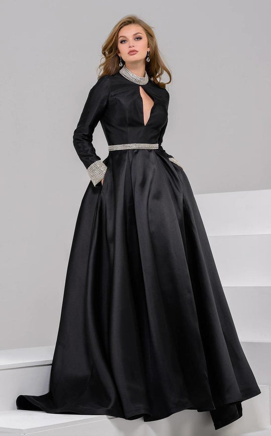 50338 Crystal Embellished Mikado Ballgown