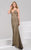 50595 Deep V-neck Fitted Evening Gown