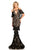 Johnathan Kayne - 8043 Off Shoulder Lace Beaded Layered Gown In Black and Neutral