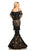 Johnathan Kayne - 8043 Off Shoulder Lace Beaded Layered Gown In Black and Neutral
