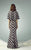 Beside Couture - BC1232 V-neck Sheath Dress With Floral Motif in Black and White