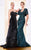MNM Couture - 8045AW Strapless Floral Embellished Evening Gown  In Black