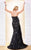 MNM Couture - 8045AW Strapless Floral Embellished Evening Gown  In Black