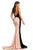 Johnathan Kayne - 8046 Two Tone Beaded Lace Prom Gown In Pink