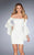La Femme - 25033 Off-Shoulder Sheath Dress in White