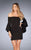 La Femme - 25033 Off-Shoulder Sheath Dress in Black