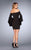La Femme - Off-Shoulder Sheath Dress 25033 in Black