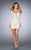 La Femme - 25038 Lace Deep Sweetheart Neck Sheath Dress in White
