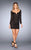 La Femme - 25038 Lace Deep Sweetheart Neck Sheath Dress in Black