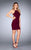 La Femme - 25058 Halter Cocktail Dress with Back Cut Outs in Red