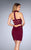 La Femme - 25062 Unique Cutaway Collar Dress in Red