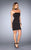 La Femme - 25062 Unique Cutaway Collar Dress in Black