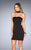 La Femme - 25062 Unique Cutaway Collar Dress in Black