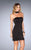 La Femme - 25062 Unique Cutaway Collar Dress in Black