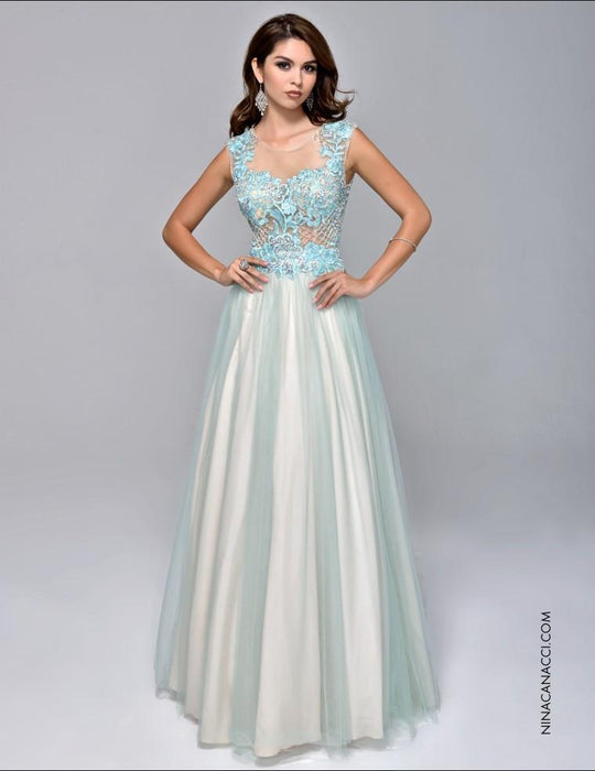 Nina Canacci - 8047 Dress in Mint/Nude