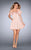 La Femme - 25070 Ruffled Off-Shoulder A-line Dress in Pink