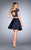 La Femme - 25120 Beaded Two Piece Off Shoulder Short Dress in Blue