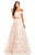 Johnathan Kayne - 8048 Two Piece Off Shoulder A-line Dress In Orange and Green