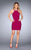 La Femme - 25141 Halter Strappy Sleeveless Cocktail Dress in Pink
