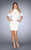 La Femme - 25147 Ruffled High Halter Sheath Dress In White