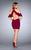 La Femme - 25147 Ruffled High Halter Sheath Dress In Red