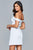 8050-1 Draped Sleeve Off Shoulder Satin Dress