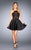 La Femme - Halter Neck A-Line Dress 25202 in Black