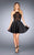 La Femme - 25202 Halter Neck A-Line Dress in Black