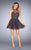 La Femme - 25293 Illusion Halter Tulle A-line Dress in Gray