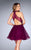 La Femme - 25293 Illusion Halter Tulle A-line Dress in Purple