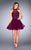 La Femme - 25293 Illusion Halter Tulle A-line Dress in Purple