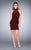 La Femme - 25367 High Halter Sheath Dress in Red