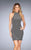 La Femme - 25367 High Halter Sheath Dress in Silver