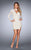 La Femme - 25373 V-Neck Sheath Dress in White