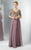 Marsoni by Colors - M101 Illusion A-Line Chiffon Gown in Pink and Brown