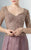 Marsoni by Colors - M101 Illusion A-Line Chiffon Gown in Pink and Brown