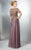 Marsoni by Colors - M101 Illusion A-Line Chiffon Gown in Pink and Brown