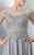 Marsoni by Colors - M107 Embroidered Illusion Silk Gown in Gray